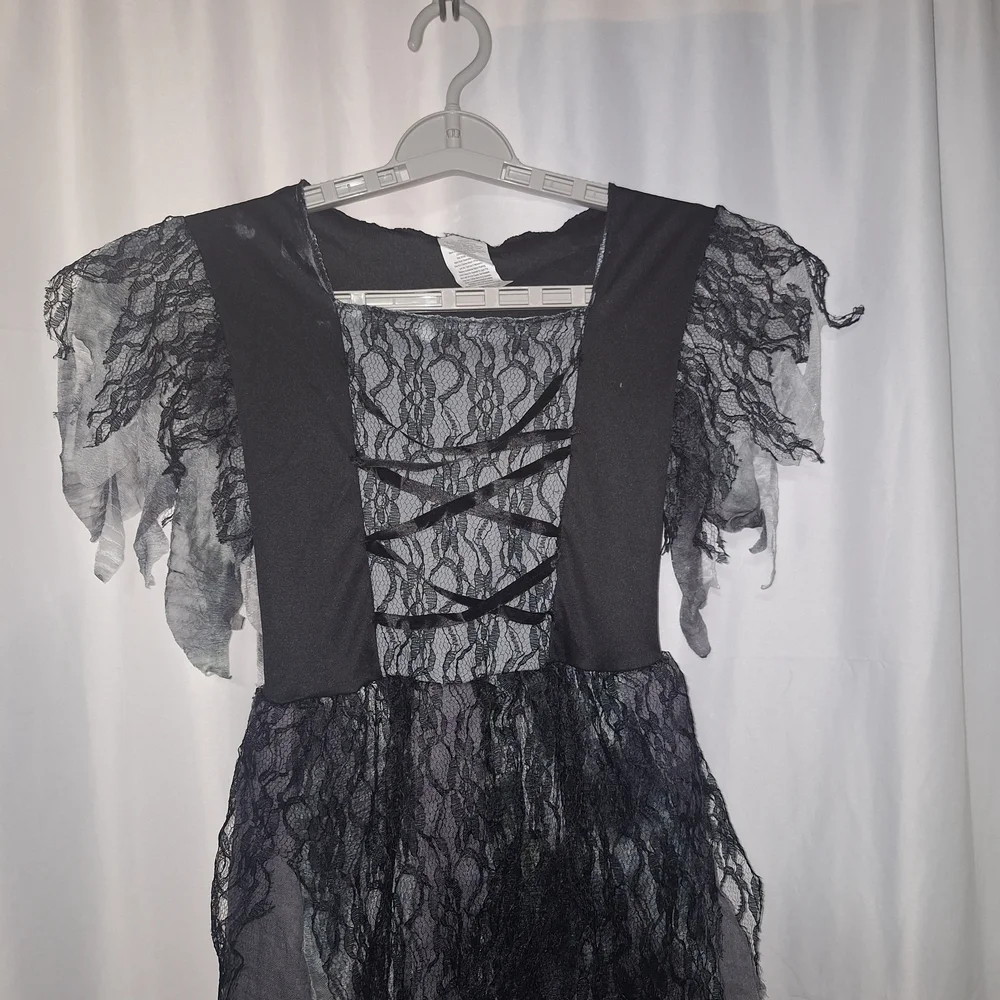 Kids Black and Gray Lace Halloween Costume Dress